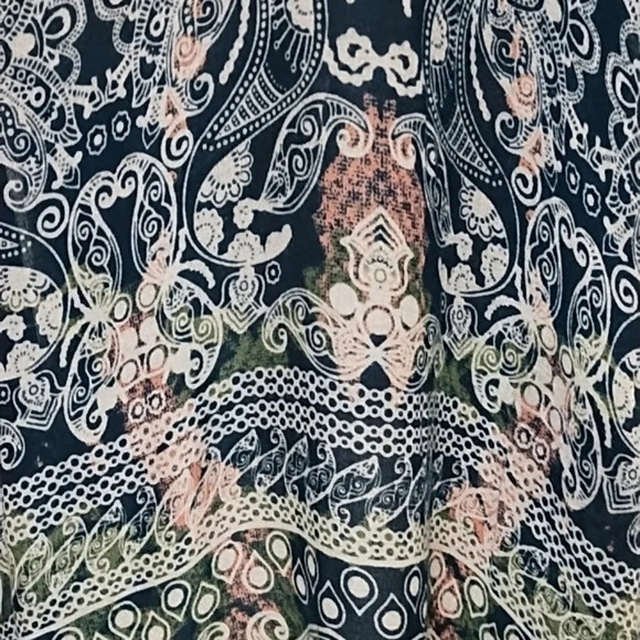 Moss Rose OS Super Soft Long Kaftan Kimona Open Cardigan Greens Pink Cream White - Picture 4 of 8